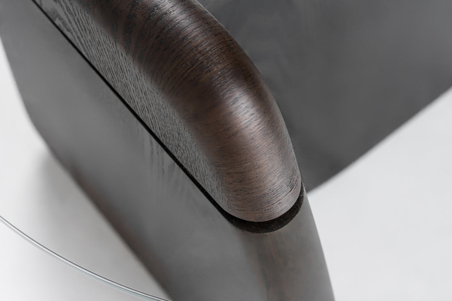 Modrest Buxton Mid-Century Modern Glass Dark Walnut End Table