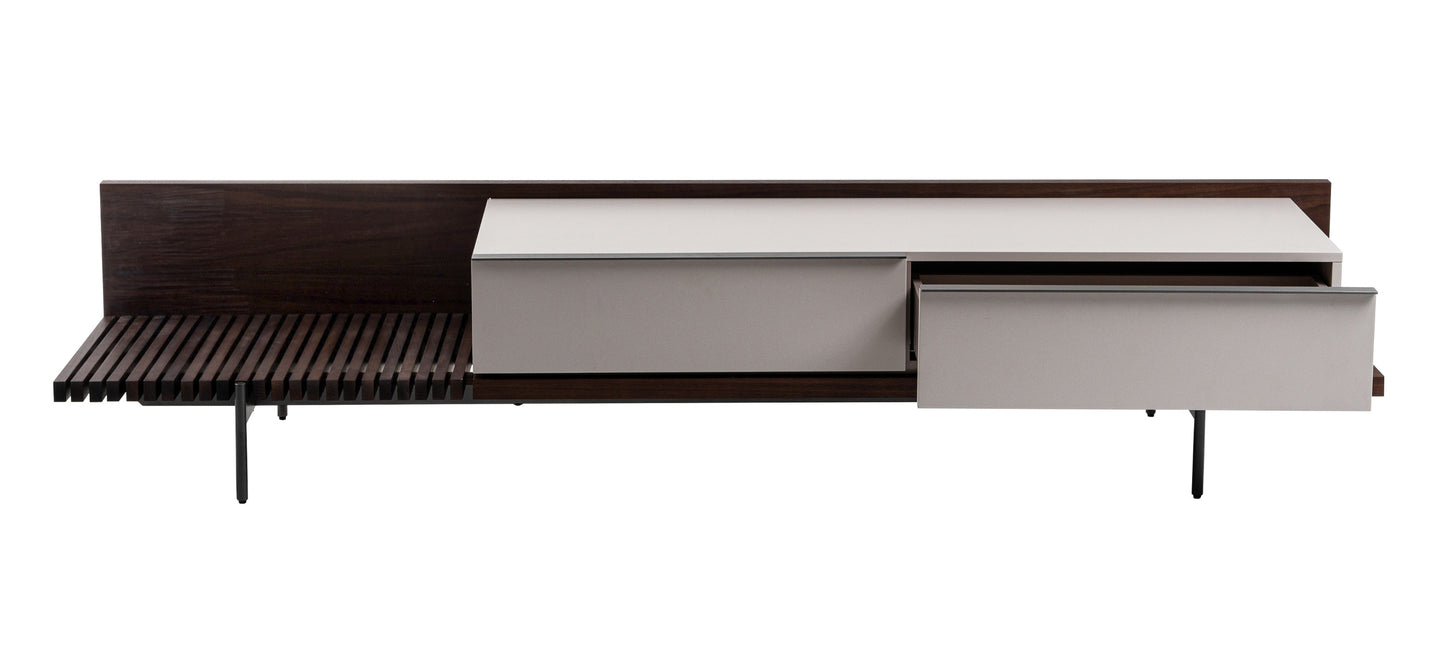 Modrest Colima Modern Matte Beige Walnut TV Stand