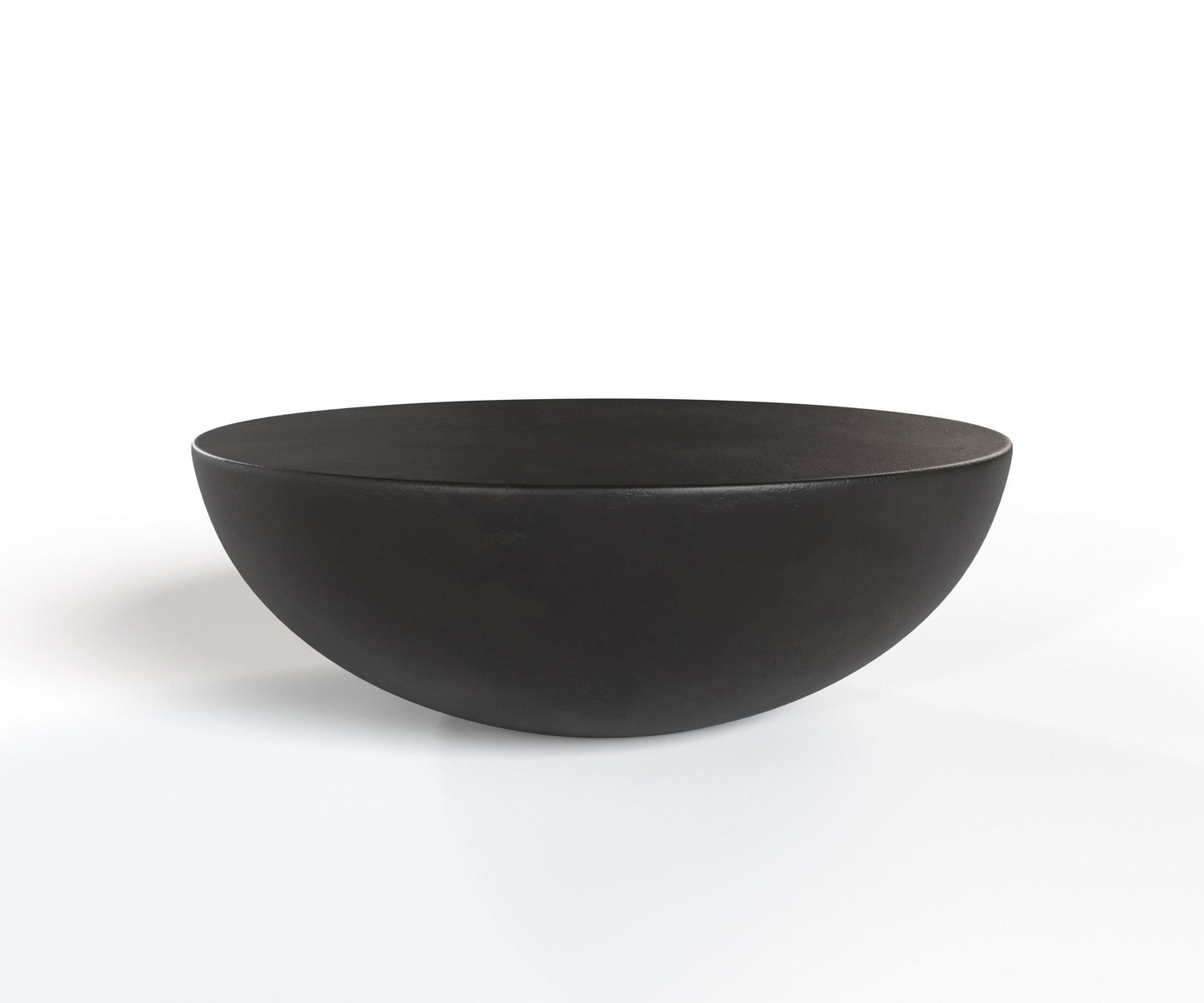Modrest Bronte Modern Black Concrete Round Coffee Table