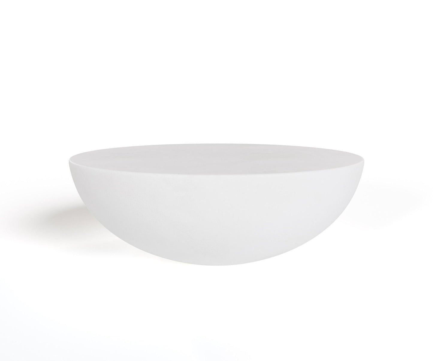 Modrest Bronte Modern White Concrete Round Coffee Table