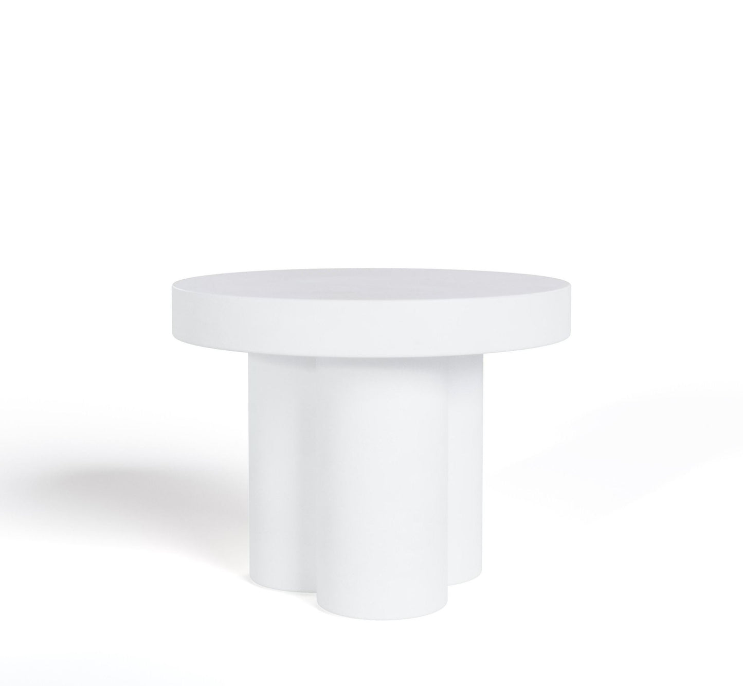 Modrest Bruni Modern White Concrete End Table