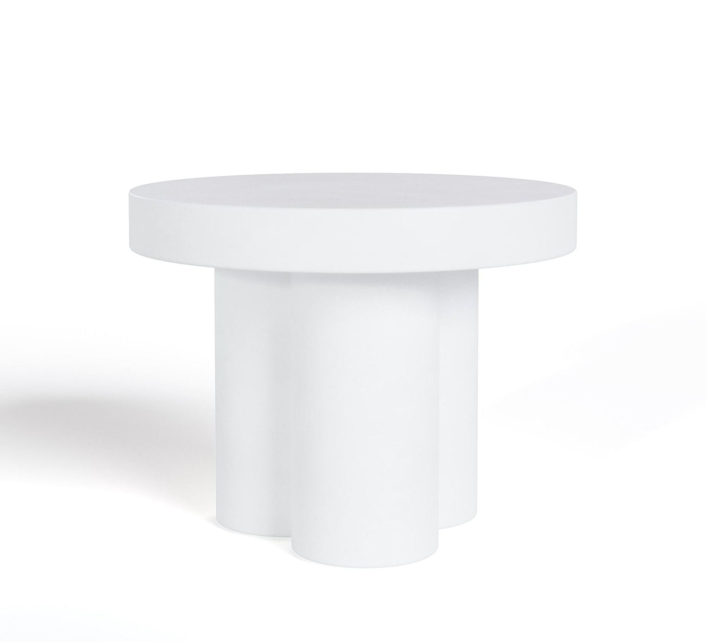 Modrest Bruni Modern White Concrete End Table