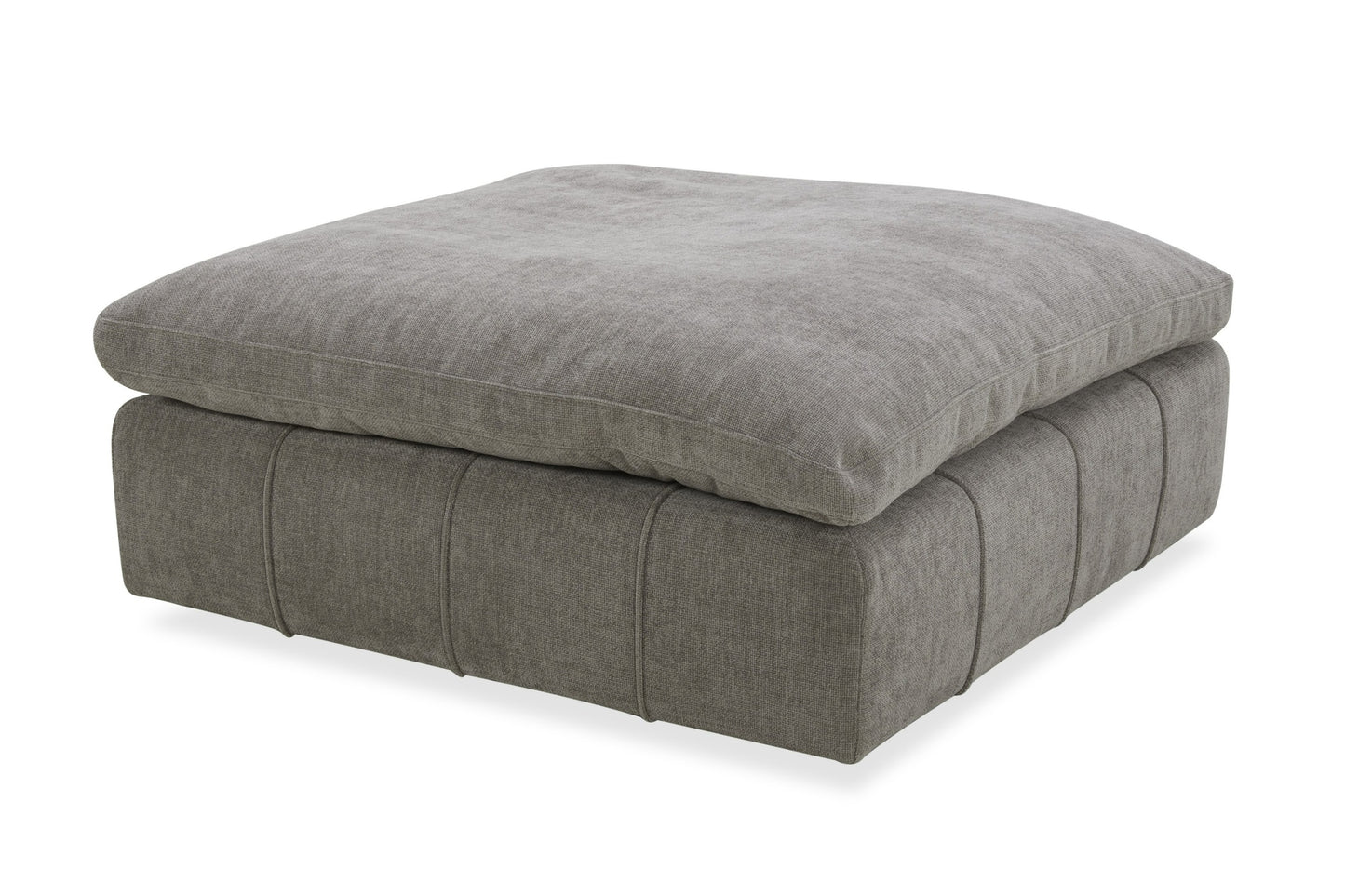 Divani Casa Vicki Modern Grey Fabric Modular Sectional Sofa Ottoman