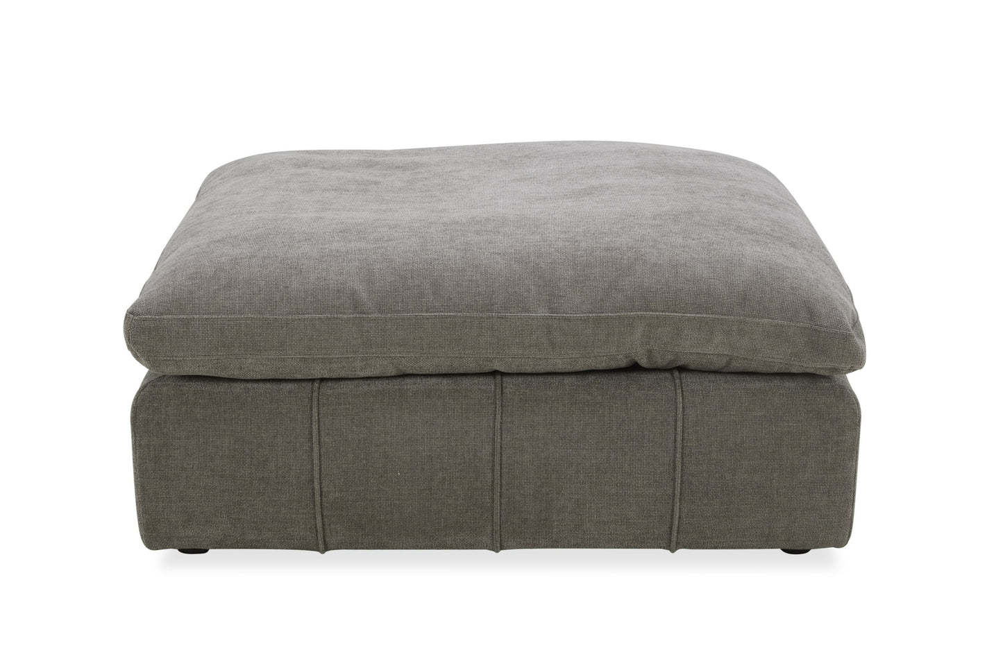 Divani Casa Vicki Modern Grey Fabric Modular Sectional Sofa Ottoman