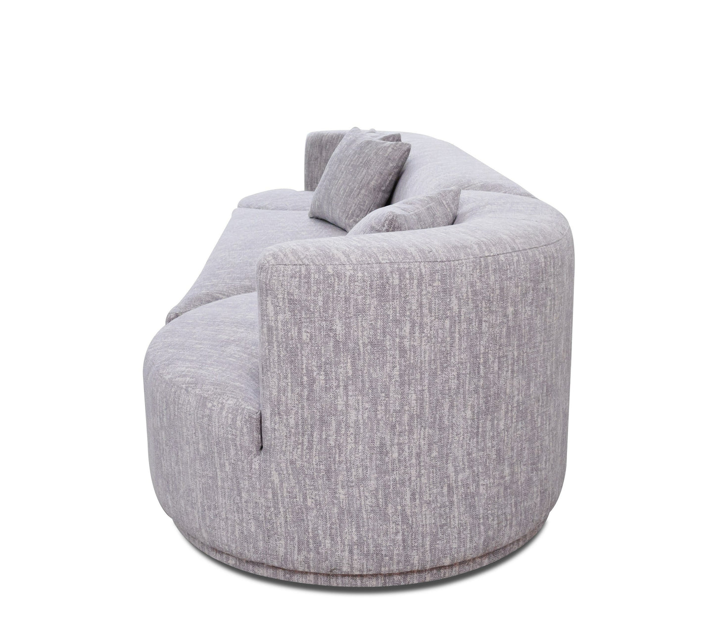 Divani Casa Beau Modern Light Grey Fabric Sectional Sofa With 2 Swirling Chair