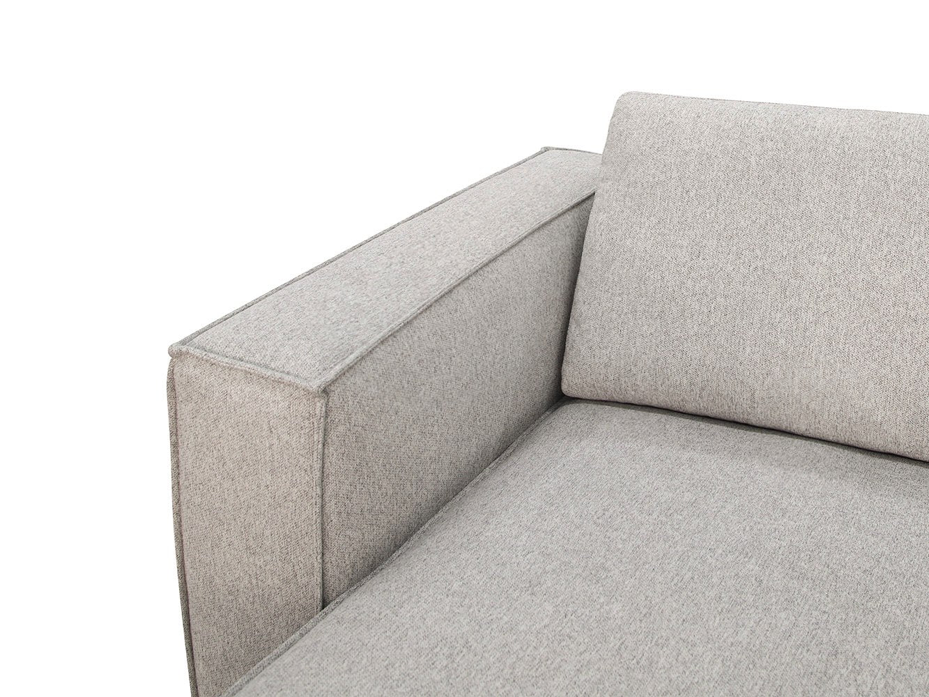 Divani Casa Lulu Modern Light Grey Fabric Modular Sectional Sofa w/ Right Facing Chaise
