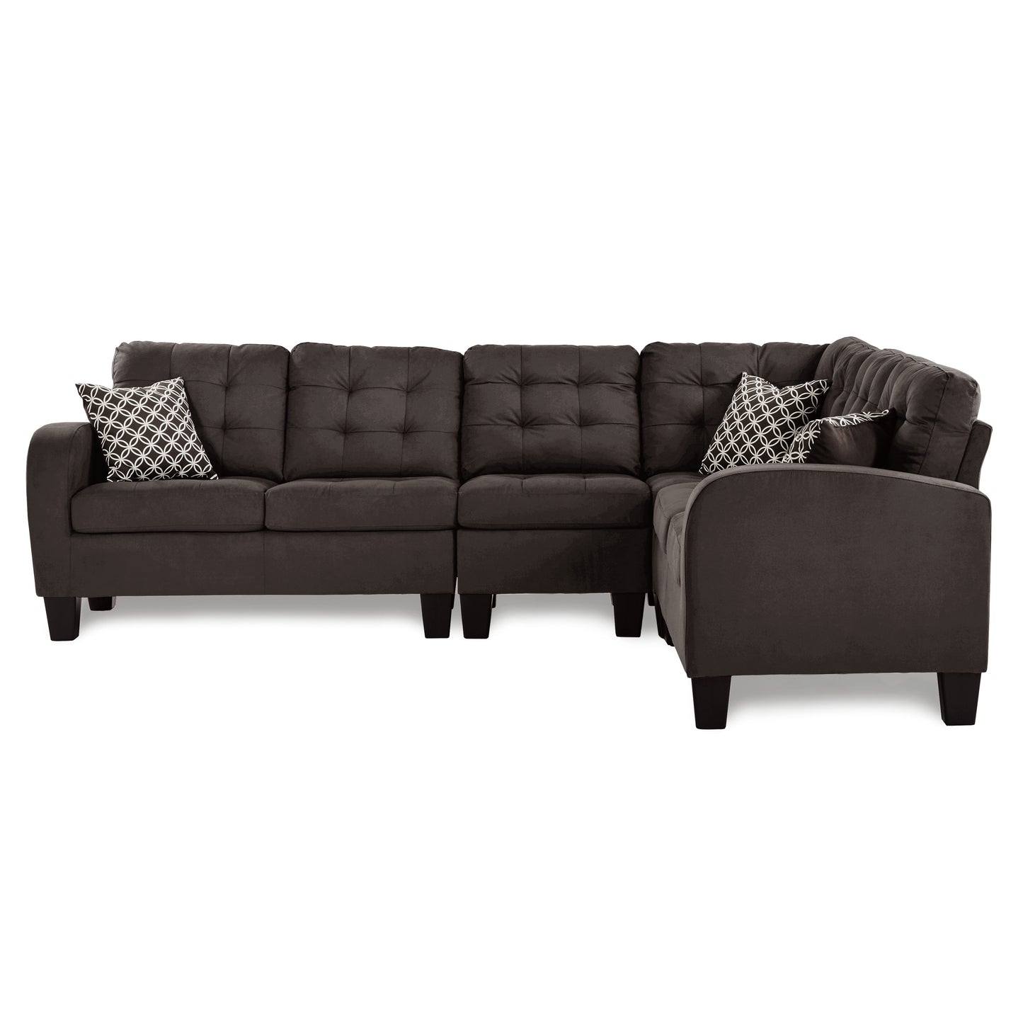 Homelegance Sinclair Sectional Sofa in Charcoal 8202CH-SC