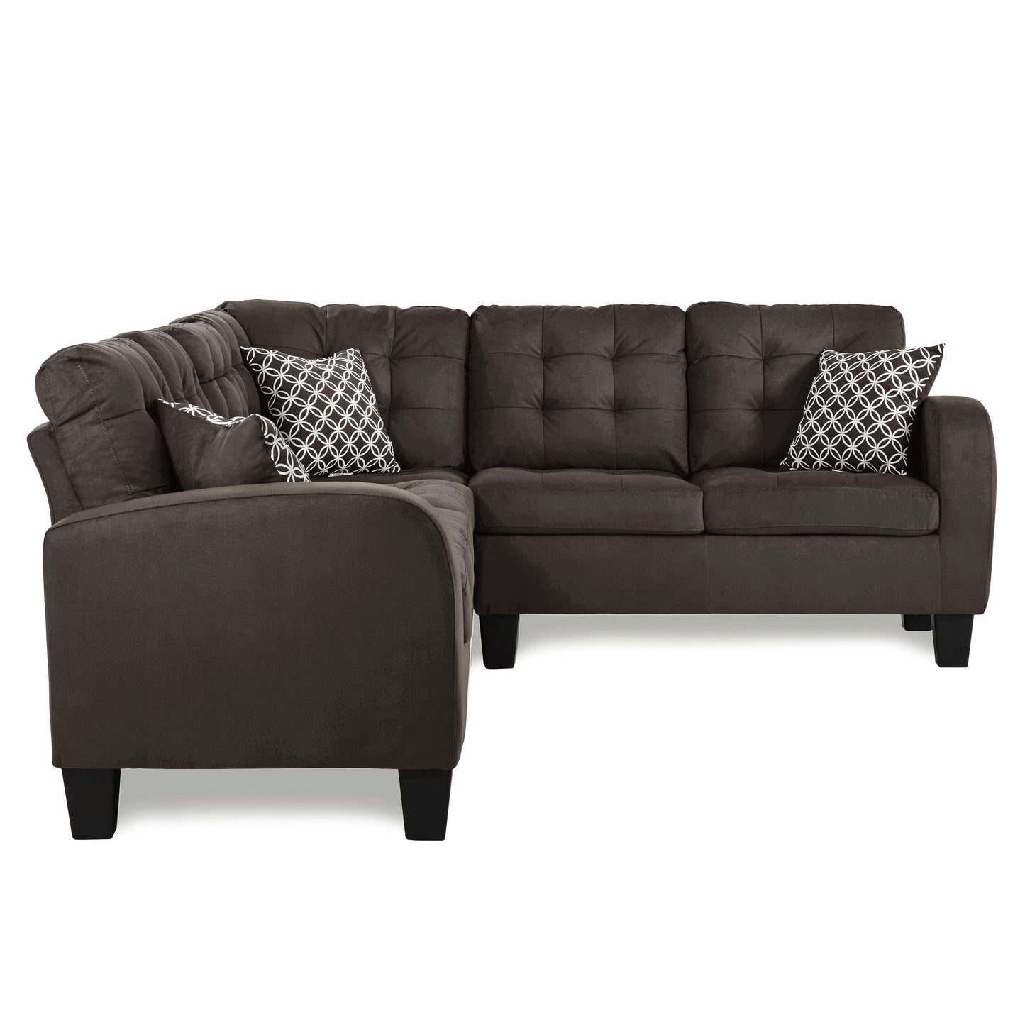 Homelegance Sinclair Sectional Sofa in Charcoal 8202CH-SC
