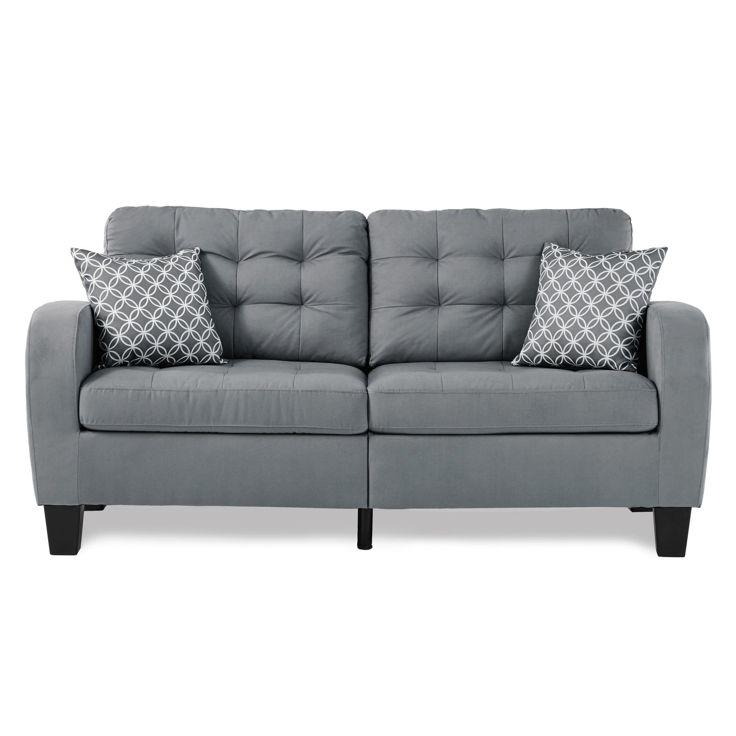 Homelegance Sinclair Sectional Sofa Gray Retro Charm Modern Elegance 8202GRY-3
