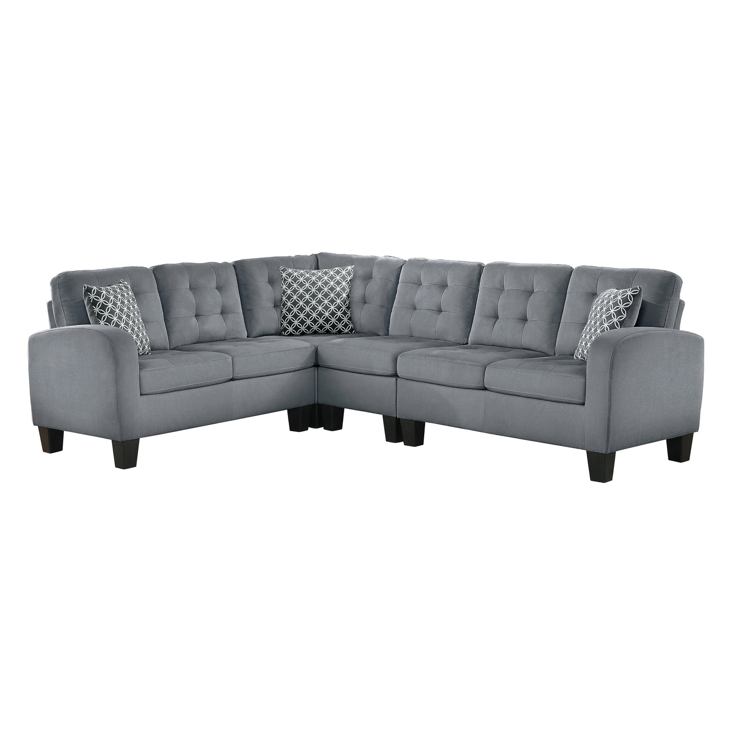 Homelegance Sinclair Sectional Sofa in Gray 8202GRY-SC