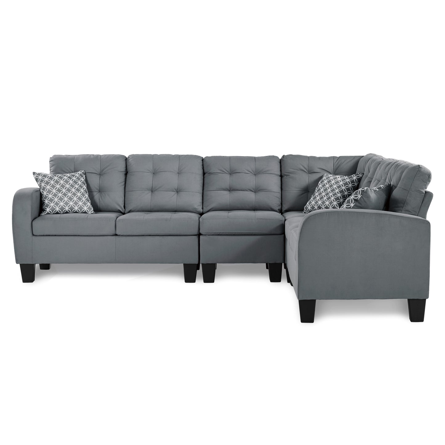 Homelegance Sinclair Sectional Sofa in Gray 8202GRY-SC