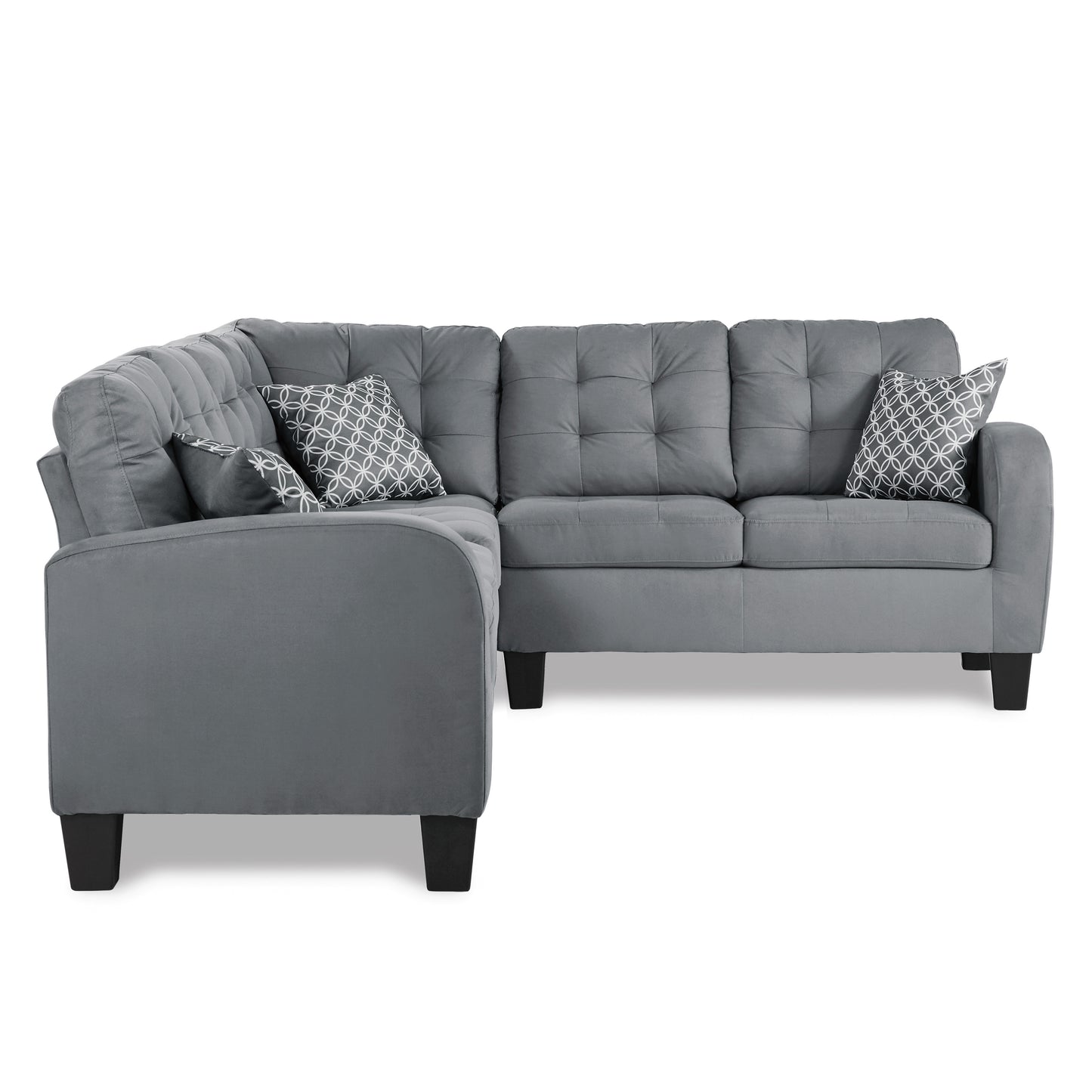 Homelegance Sinclair Sectional Sofa in Gray 8202GRY-SC