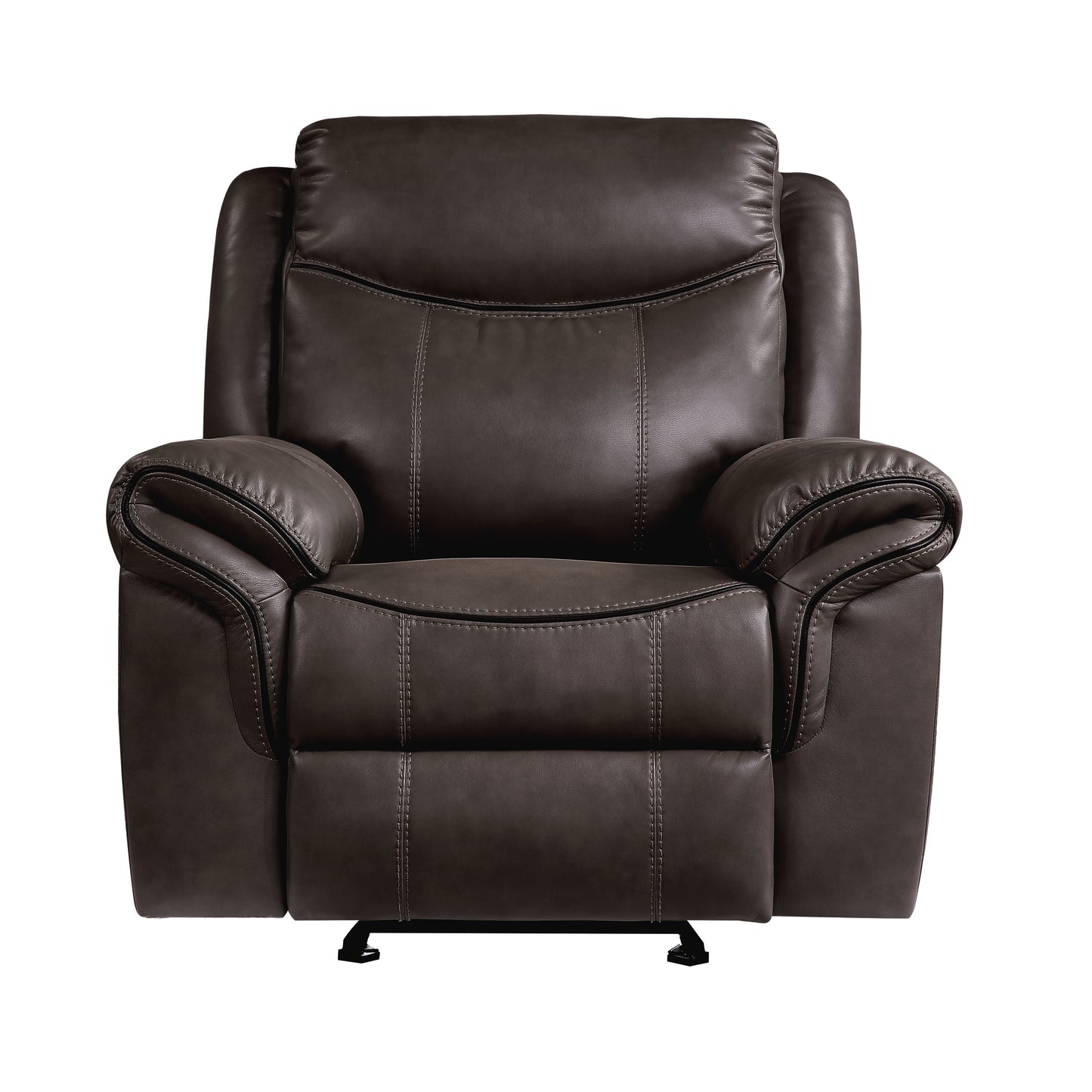 Homelegance Aram Glider Recliner Dark Brown Upholstered Reclining Chair 8206BRW-1