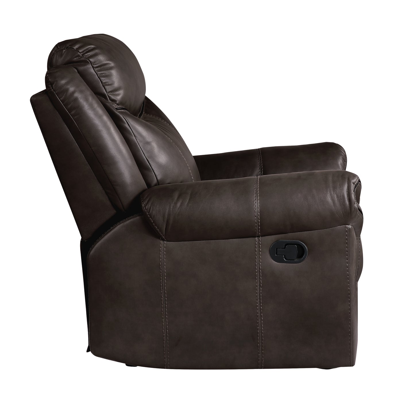 Homelegance Aram Glider Recliner Dark Brown Upholstered Reclining Chair 8206BRW-1