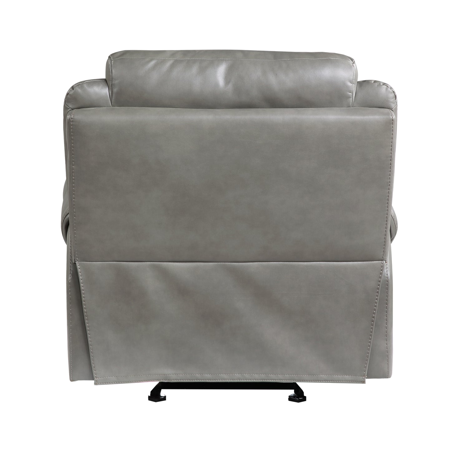Homelegance Aram Glider Recliner Chair in Gray Faux Leather 8206GRY-1