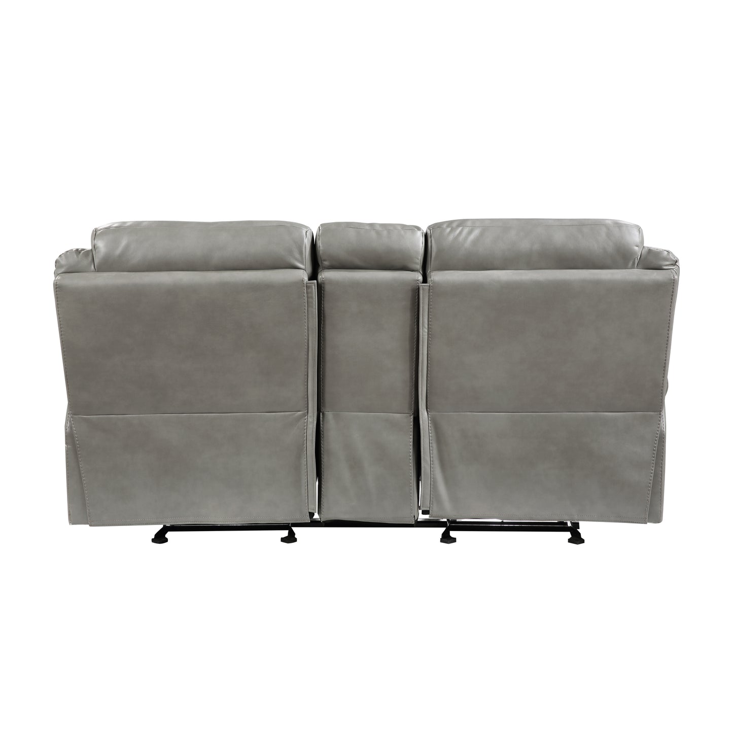Homelegance Aram Glider Reclining Loveseat in Gray 8206GRY-2