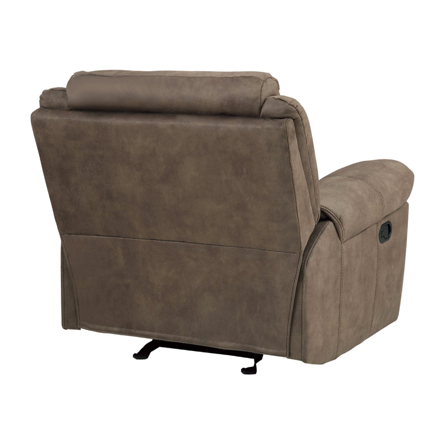 Homelegance Aram Recliner Glider Chair in Brown Polished Microfiber 8206NF-1