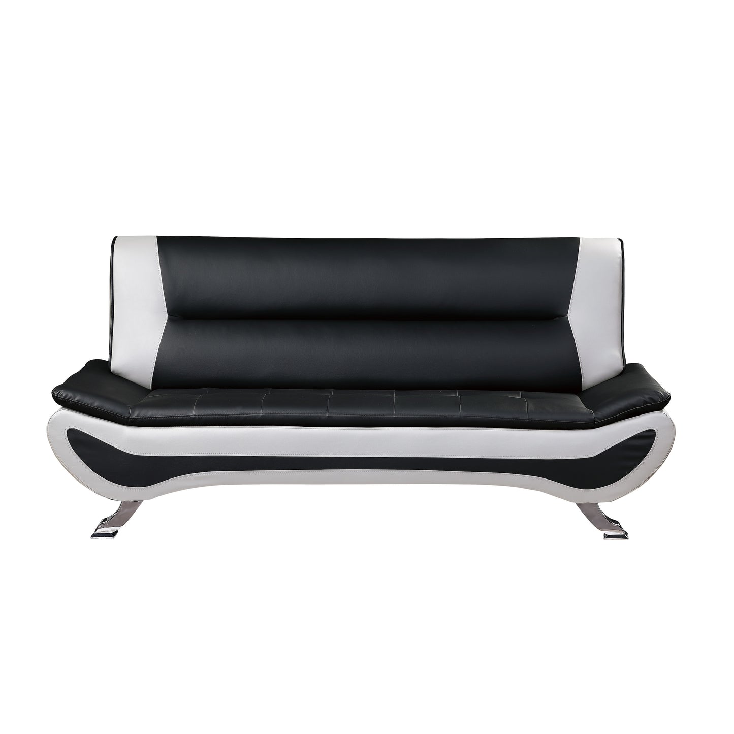 Homelegance Veloce Sectional Sofa Black and White Faux Leather 8219-3