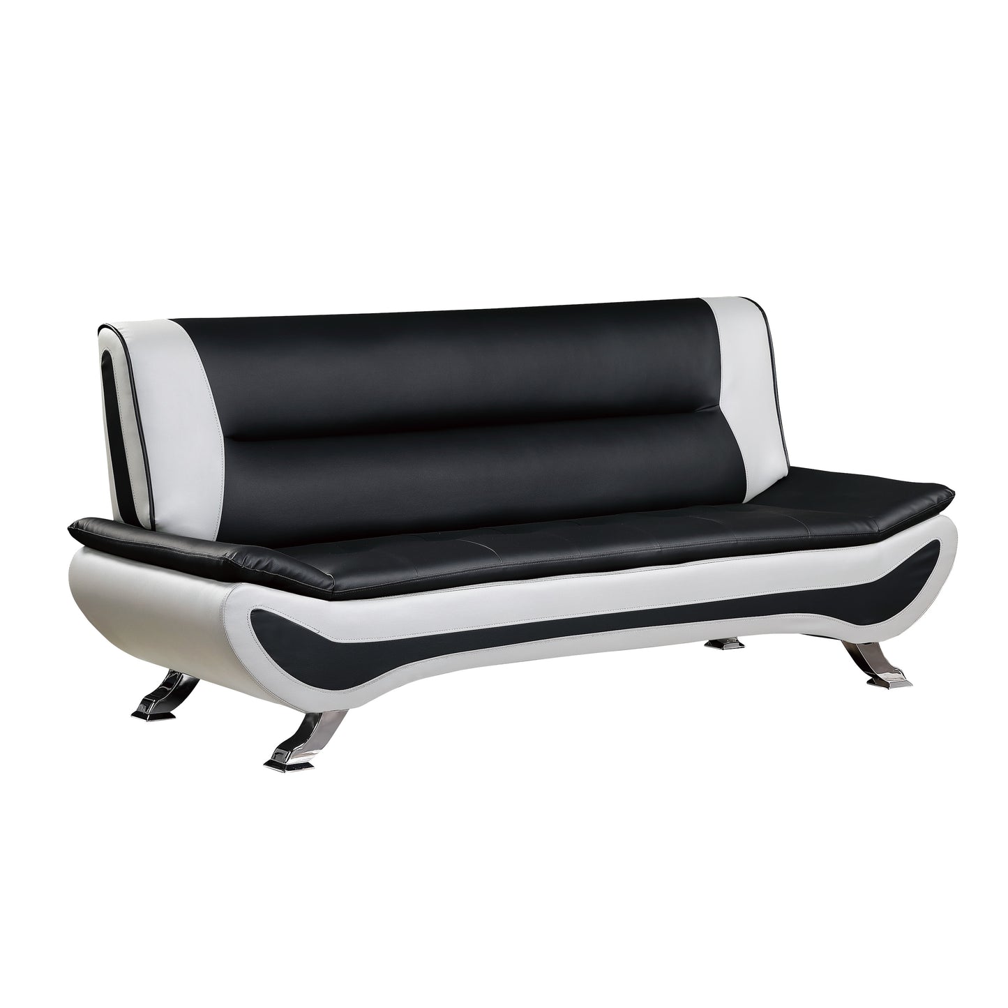 Homelegance Veloce Sectional Sofa Black and White Faux Leather 8219-3