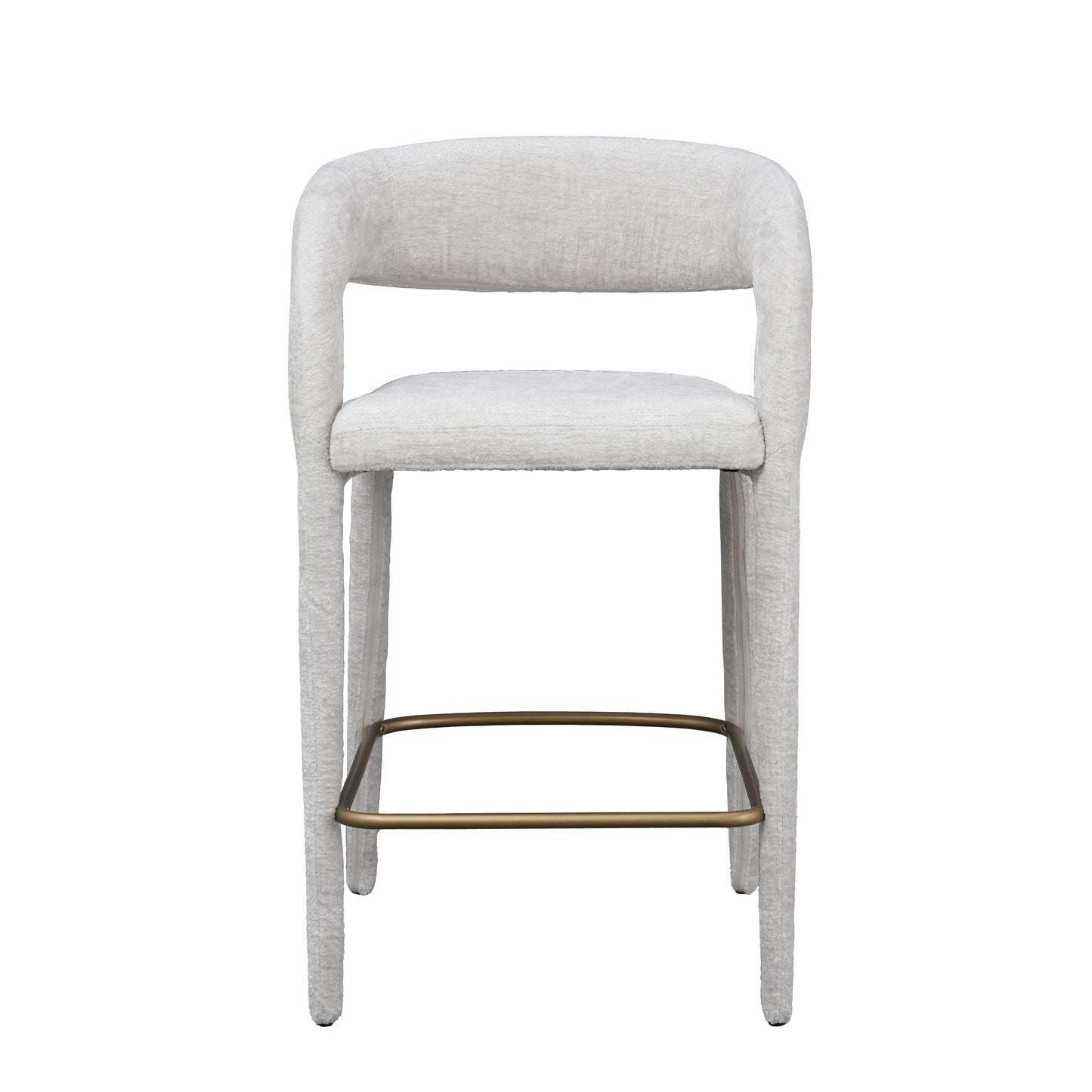 Modrest Faerron Modern Light Grey Fabric Counter Chair