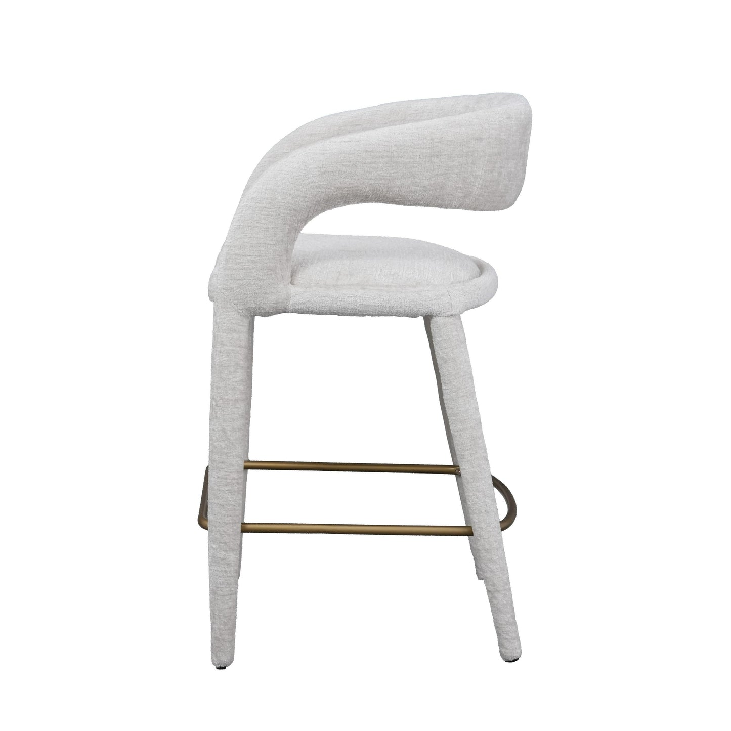 Modrest Faerron Modern Light Grey Fabric Counter Chair