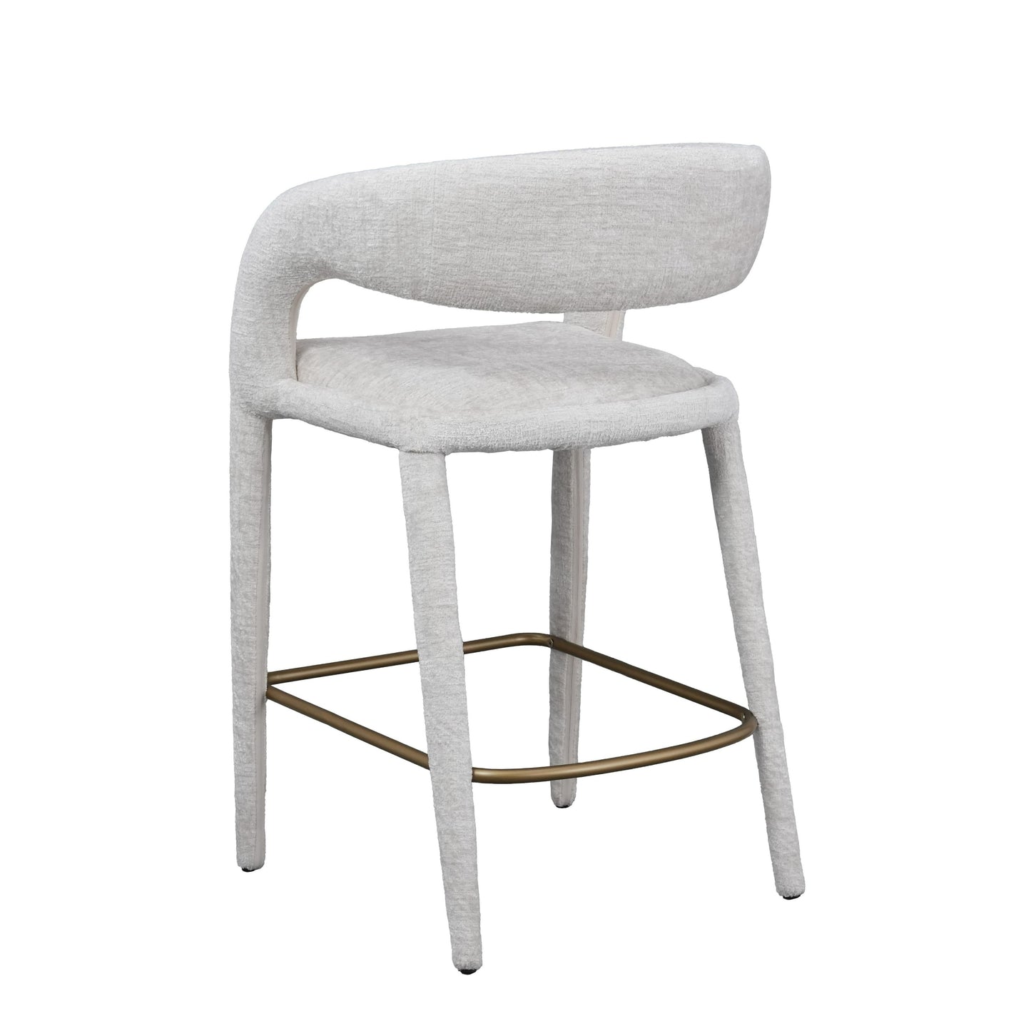 Modrest Faerron Modern Light Grey Fabric Counter Chair