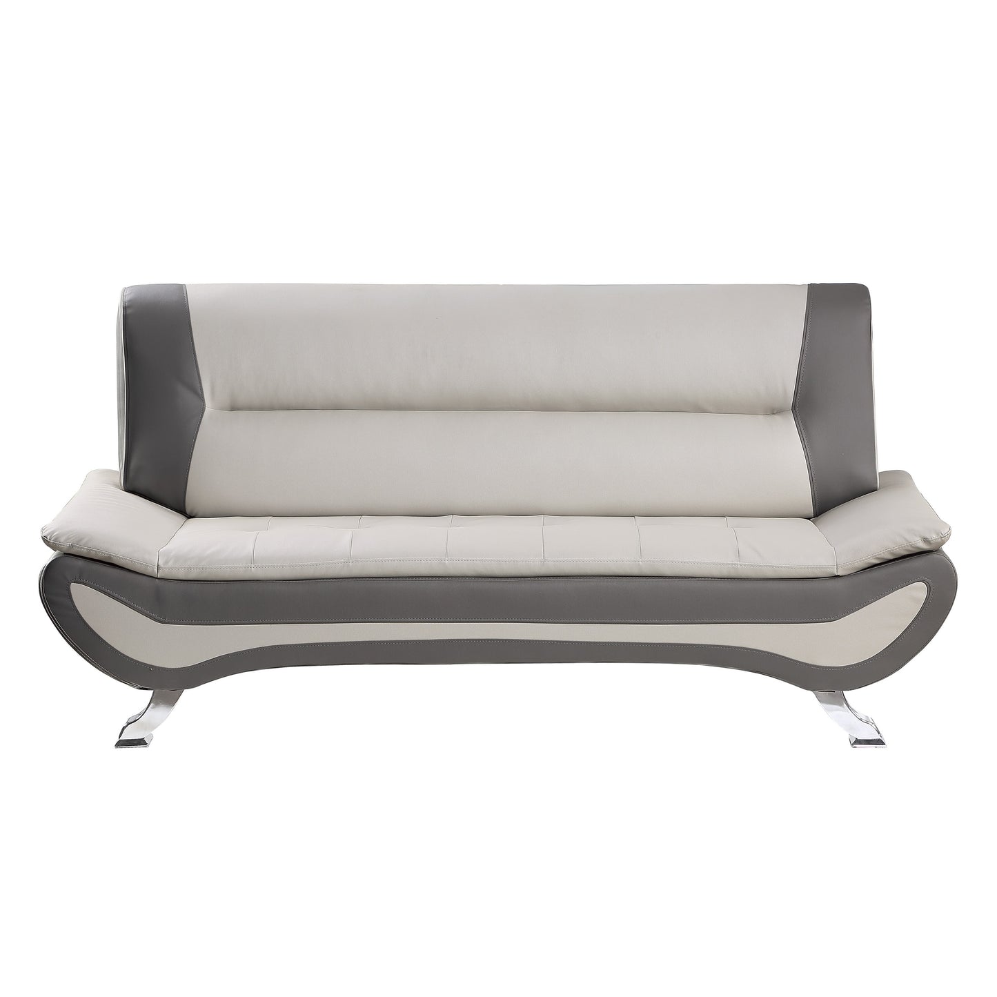 Homelegance Veloce Sectional Sofa Beige Gray Faux Leather 8219BEG-3