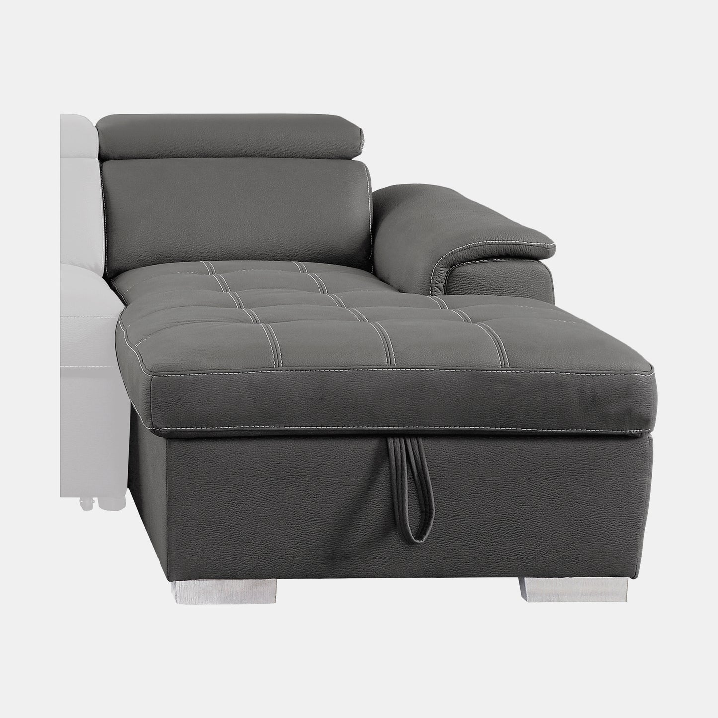 Homelegance Ferriday Sectional Sofa Soft Gray Upholstery 8228GY