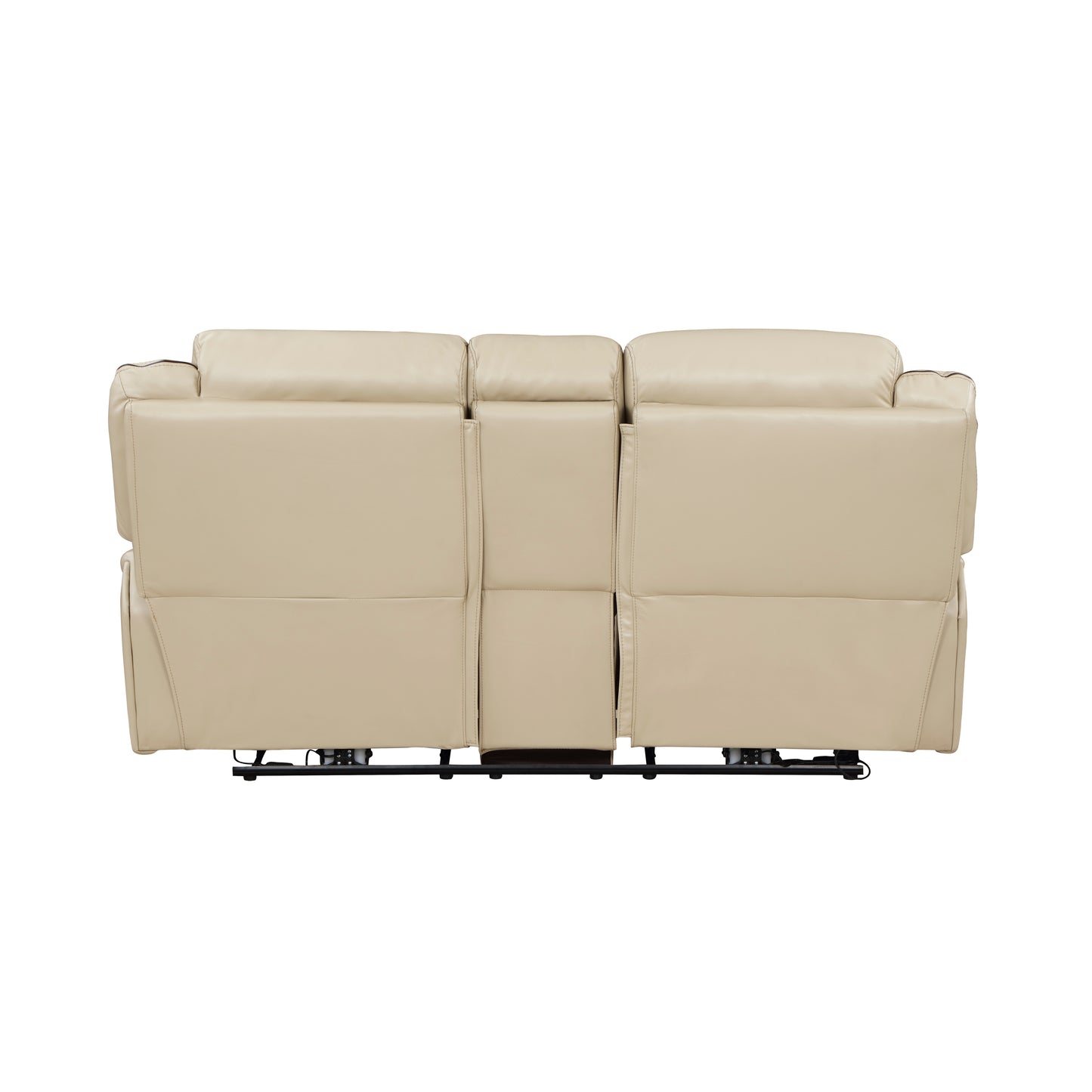 Homelegance Amite Loveseat Power Reclining with Center Console in Beige 8229NBE-2PW