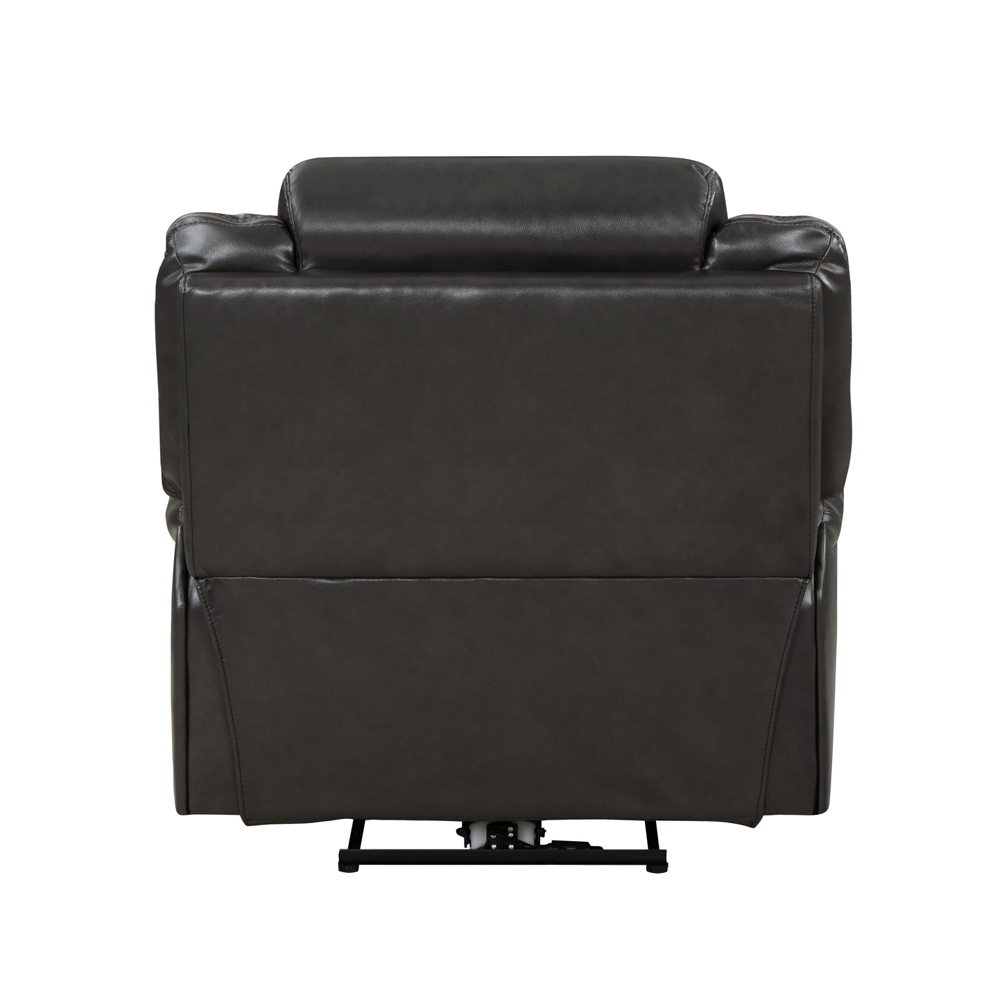 Homelegance Amite Reclining Chair Power Recliner in Gray Faux Leather 8229NDG-1PW