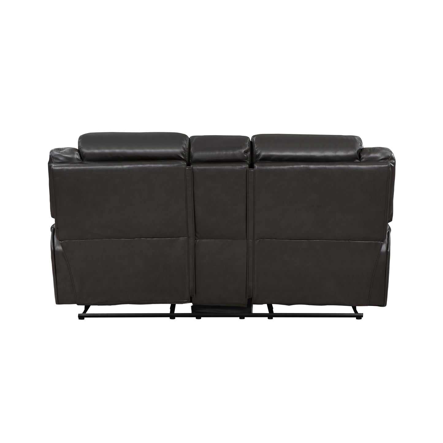Homelegance Amite Loveseat Reclining in Gray with Center Console 8229NDG-2