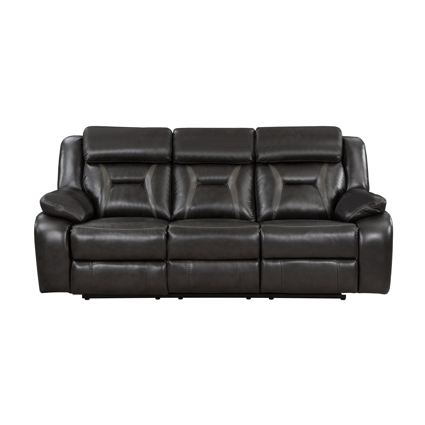 Homelegance Amite Sectional Sofa Dark Gray with USB Charging 8229NDG-3PW
