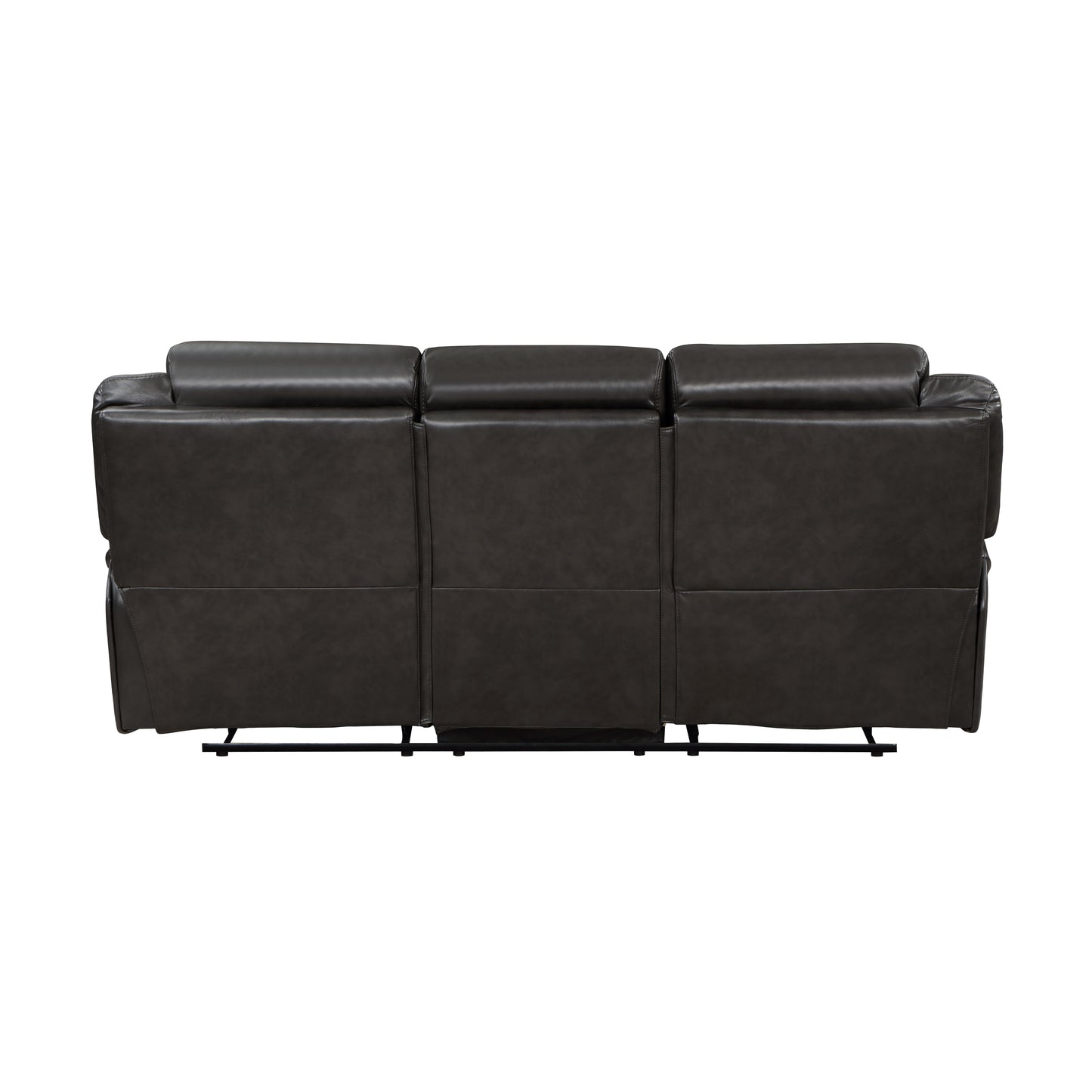 Homelegance Amite Sectional Sofa Dark Gray Faux Leather 8229NDG-3