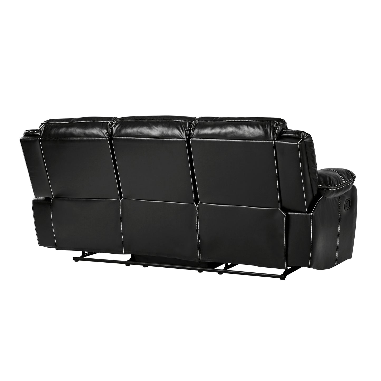 Homelegance Bastrop Black Double Reclining Sectional Sofa 8230BLK-3