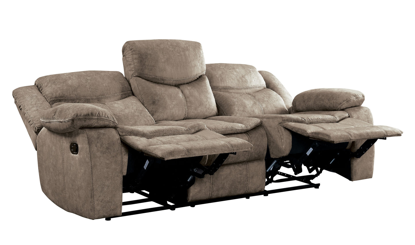Homelegance Bastrop Sectional Sofa in Brown Microfiber 8230FBR-3