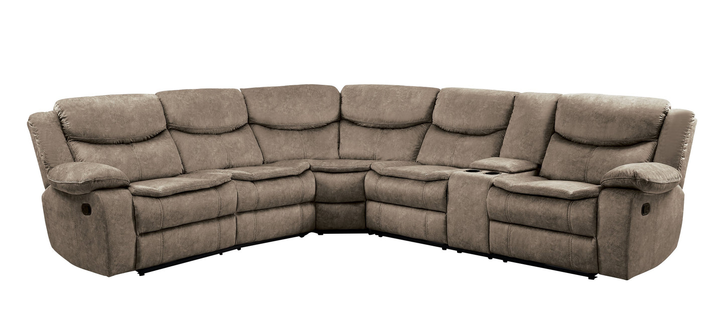 Homelegance Bastrop Sectional Sofa in 8230FBR-SC Stylish Comfort Design