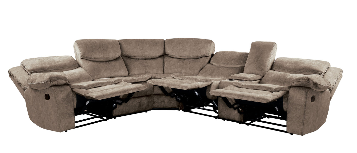 Homelegance Bastrop Sectional Sofa in 8230FBR-SC Stylish Comfort Design