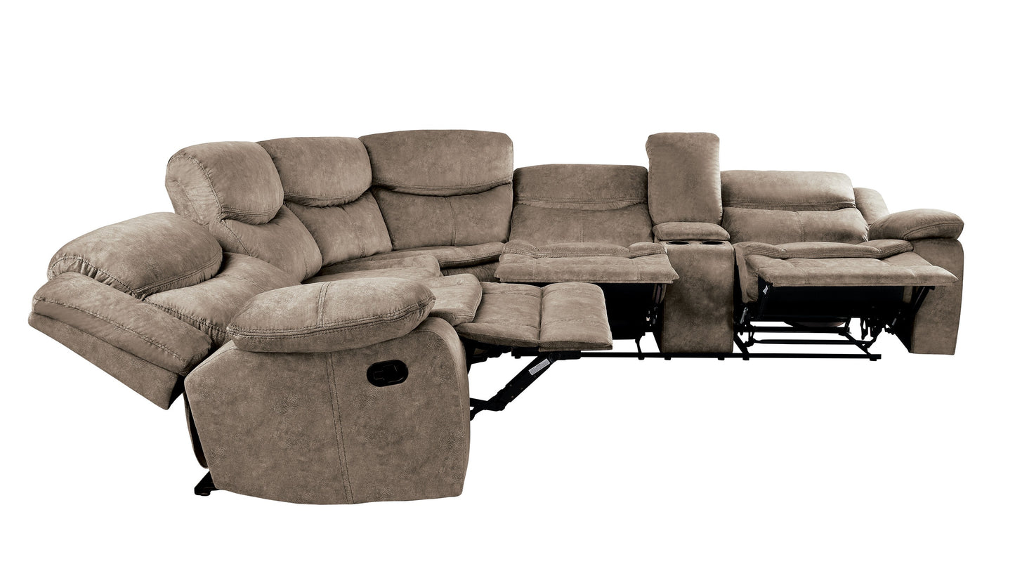 Homelegance Bastrop Sectional Sofa in 8230FBR-SC Stylish Comfort Design