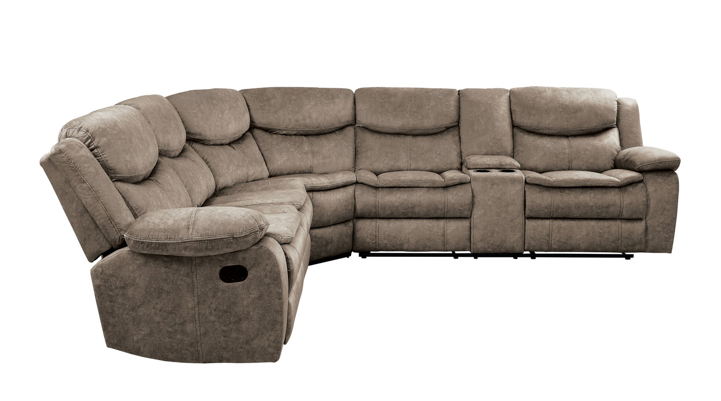 Homelegance Bastrop Sectional Sofa in 8230FBR-SC Stylish Comfort Design