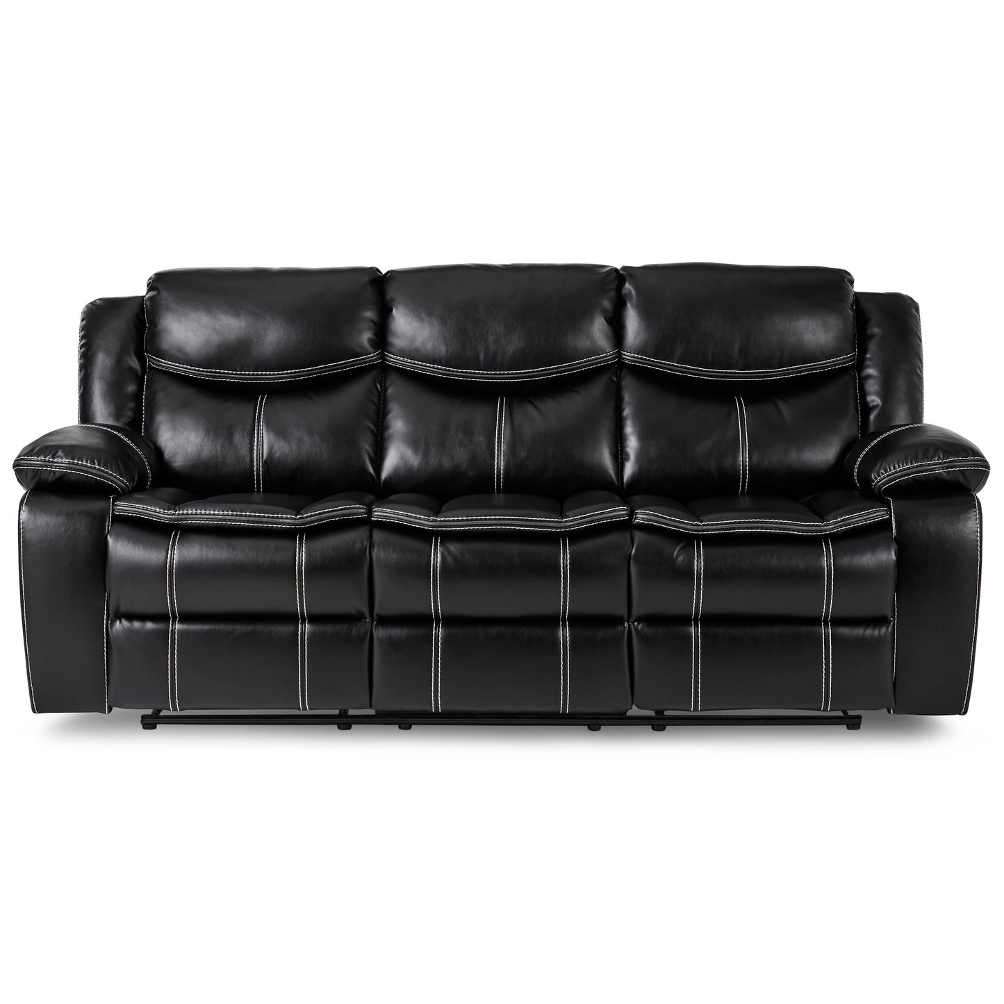 Homelegance Bastrop Black Double Reclining Sectional Sofa 8230BLK-3