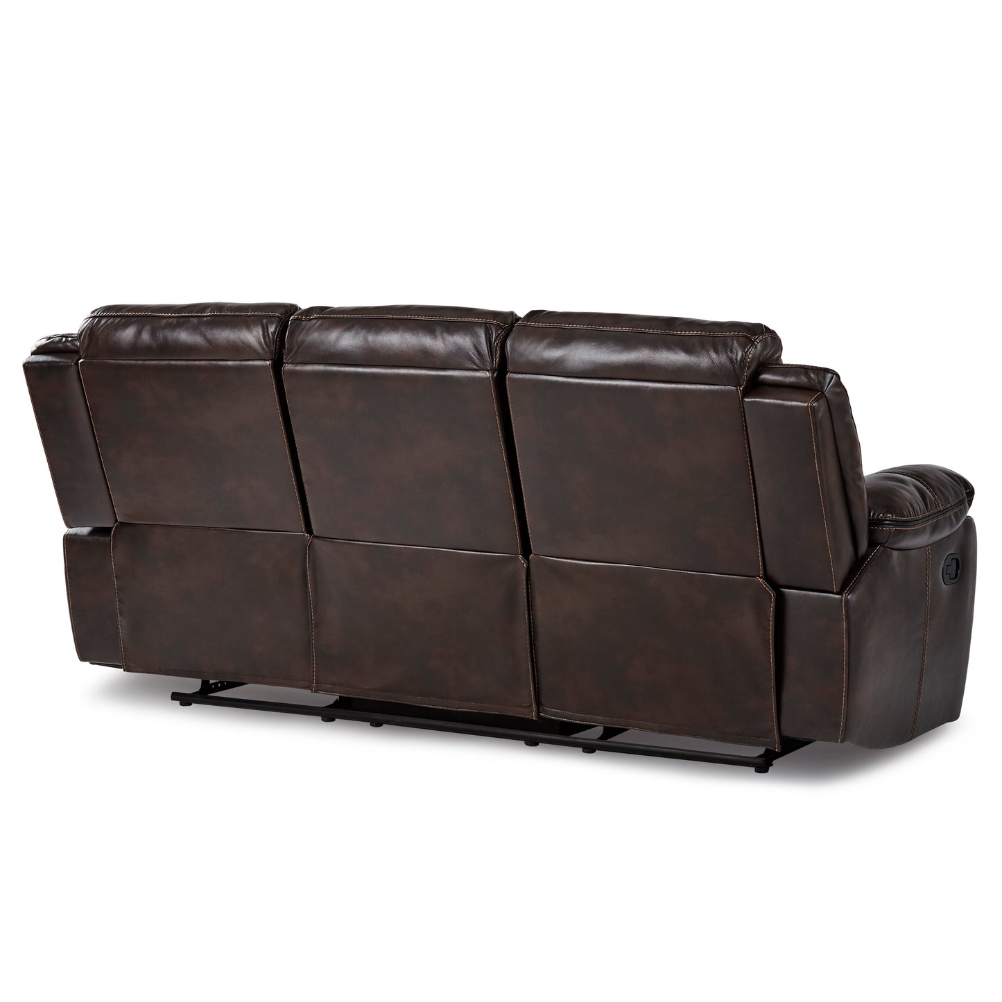Homelegance Bastrop Sectional Sofa in Rich Brown Faux Leather 8230BRW-3