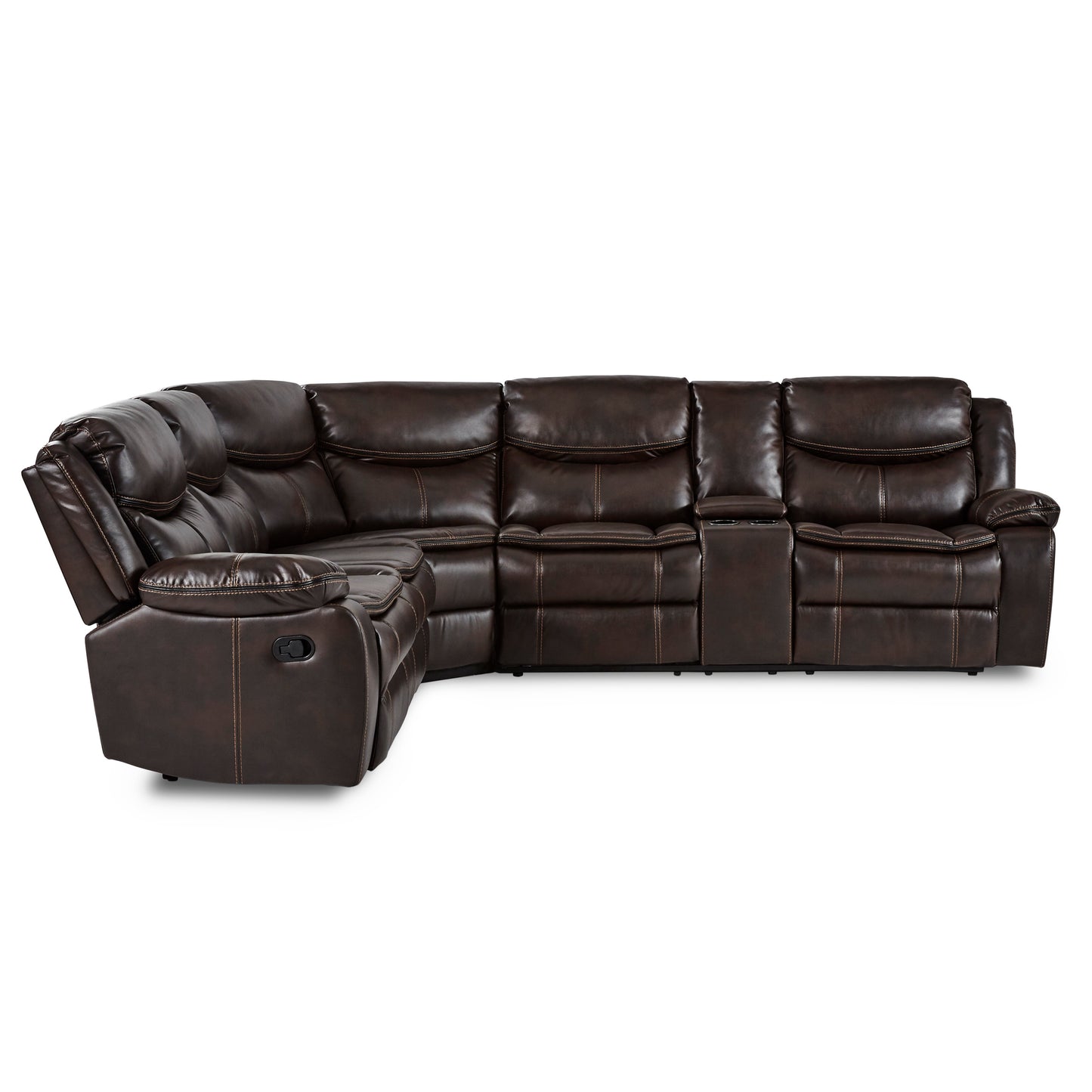 Homelegance Bastrop Sectional Sofa in Brown 8230BRW-SC