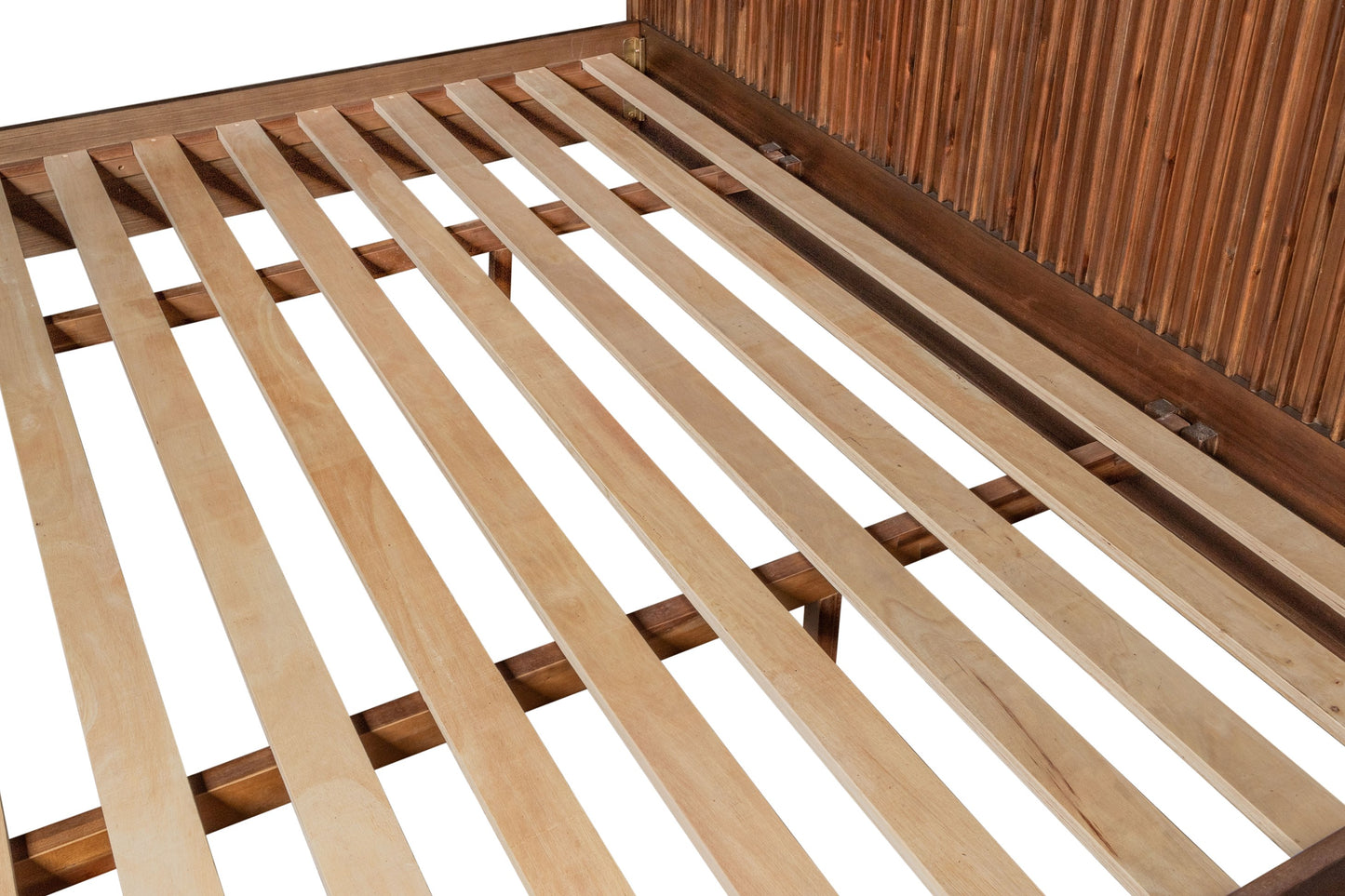Modrest Fields Modern Walnut Acacia Bed