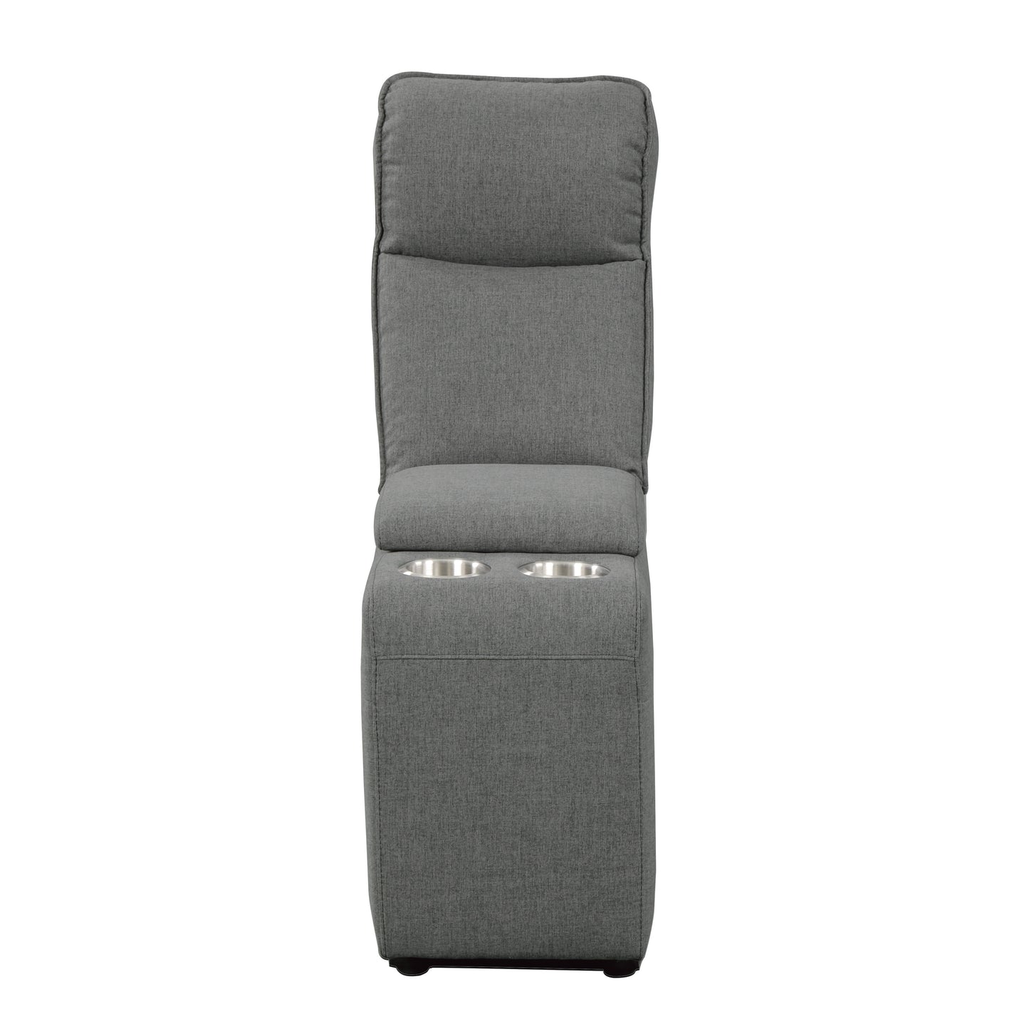 Homelegance Maroni Loveseat Power Reclining 2-Tone Gray with Center Console 8259DG-2CNPWH
