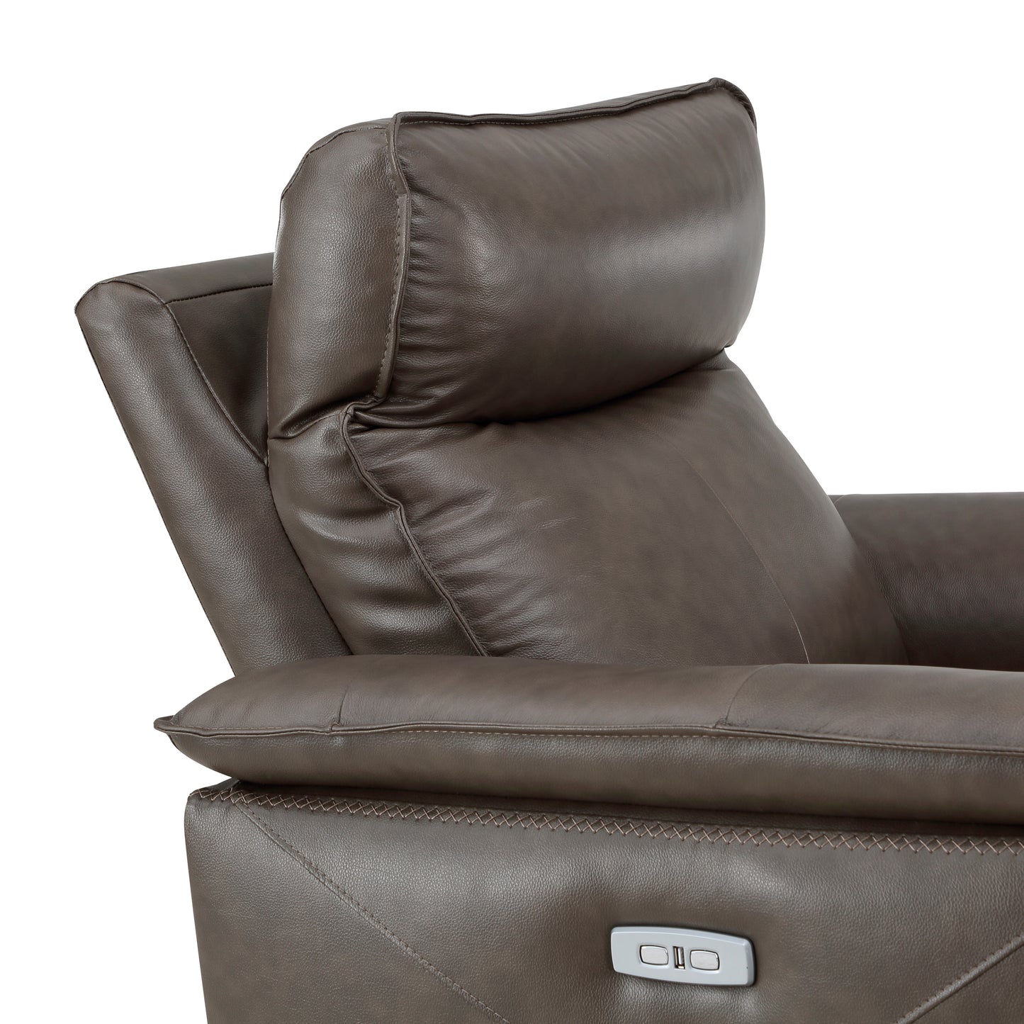Homelegance Maroni Reclining Chair Power Recliner Dark Brown 8259RFDB-1PWH