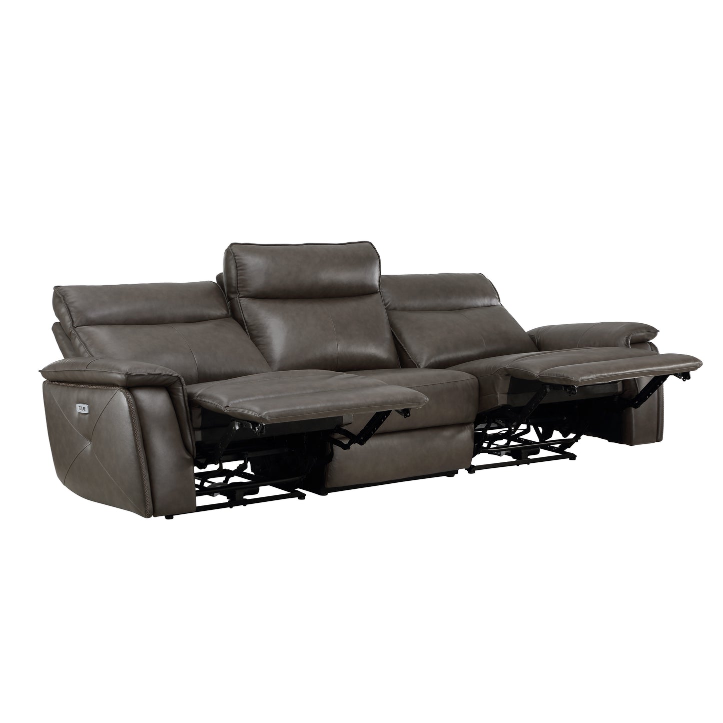 Homelegance Maroni Power Reclining Sofa in Dark Brown 8259RFDB-3PWH
