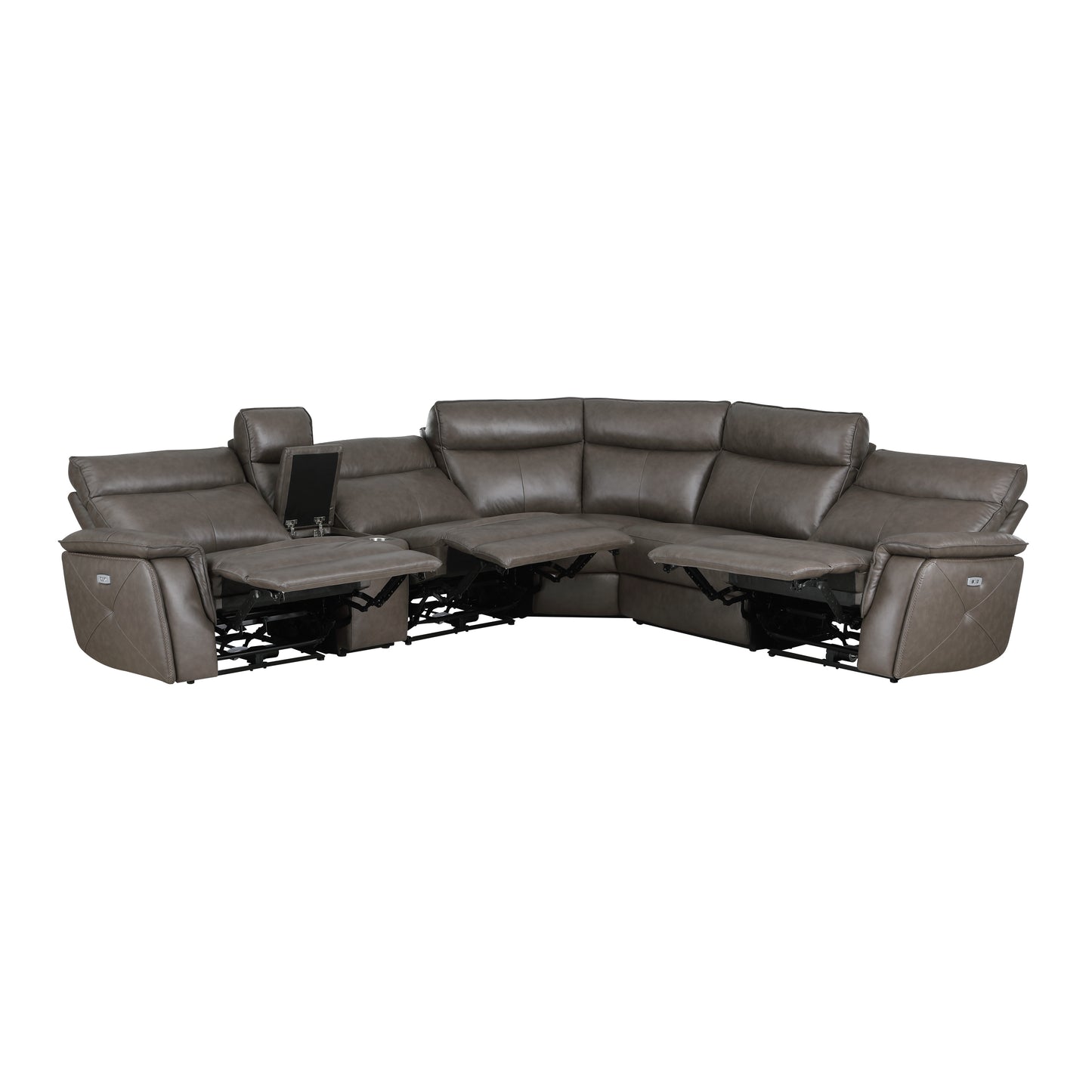 Homelegance Maroni Sectional Sofa in 8259RFDB-6SCPWH Elegant Design