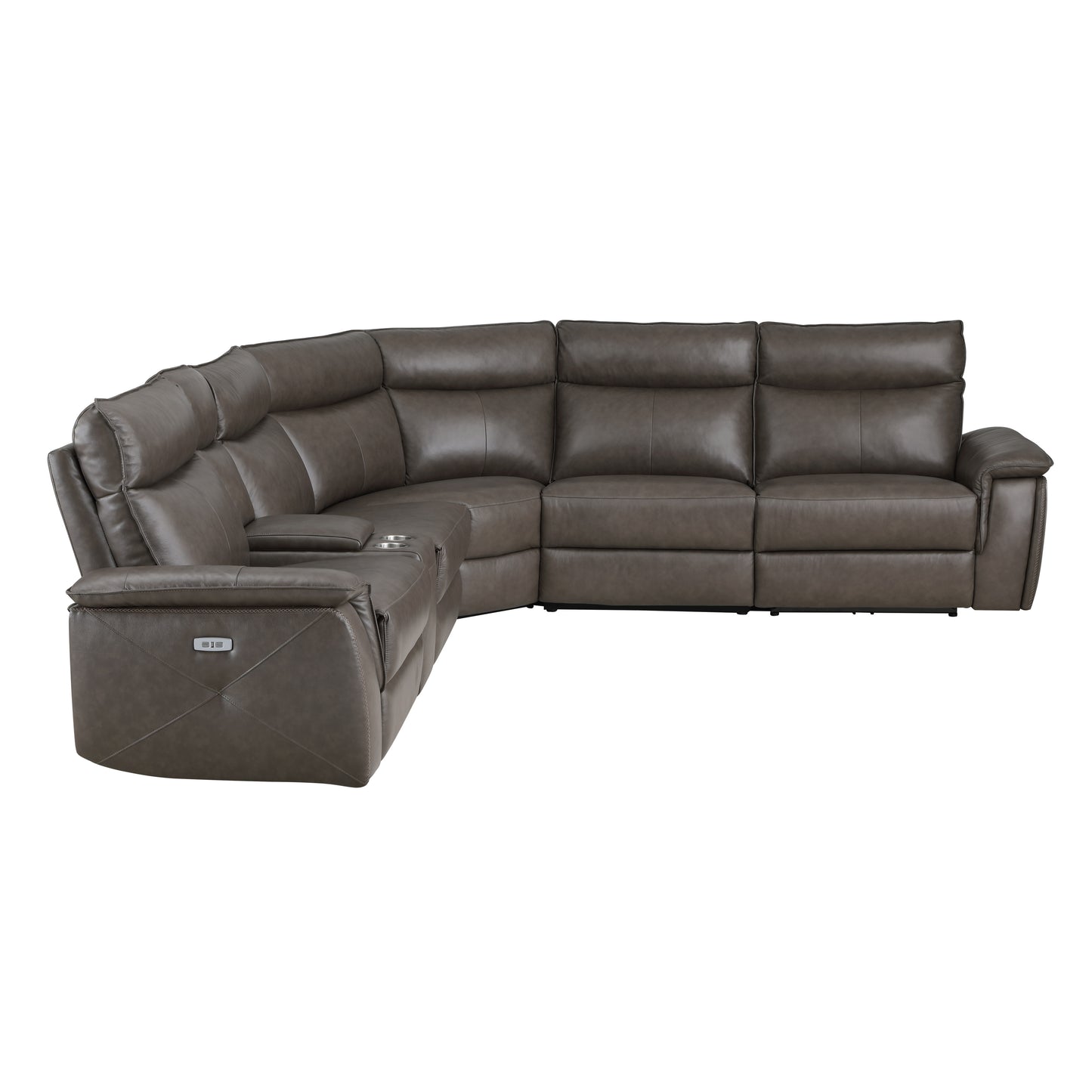 Homelegance Maroni Sectional Sofa in 8259RFDB-6SCPWH Elegant Design