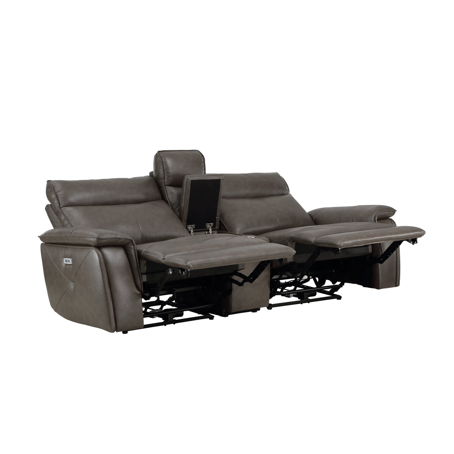 Homelegance Maroni Loveseat Power Reclining Dark Brown 8259RFDB-2CNPWH