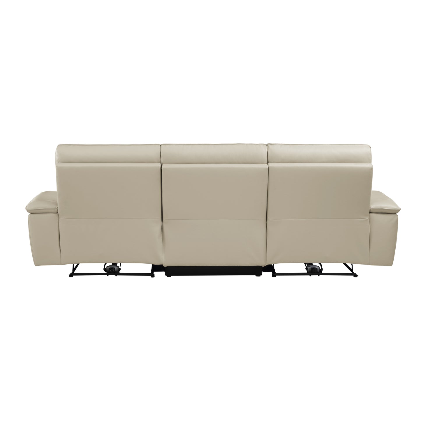 Homelegance Maroni Sectional Sofa in Taupe Top-Grain Leather 8259RFTP-3PWH